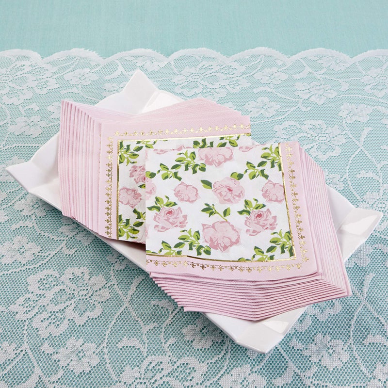 Kate Aspen Tea Time Whimsy Napkins-Pink (Set of 30) Serveware, One Size, Multi - Image 2